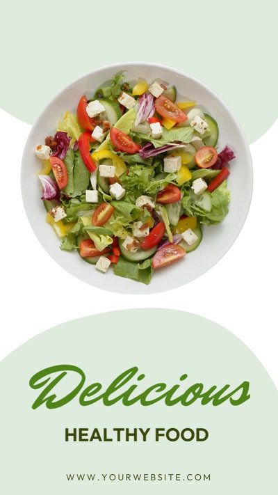健康食品菜单销售 Instagram 卷轴